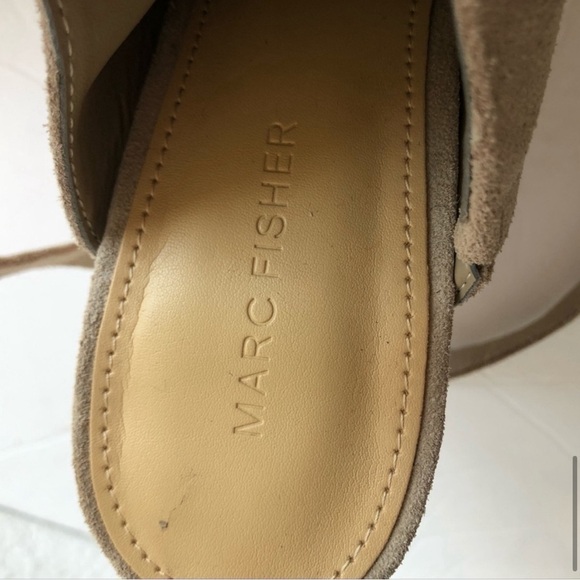 MARC FISHER open toe tie up tan espadrille shoes - Picture 12 of 16